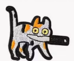 Cat - Knife - Brown/White - Patch