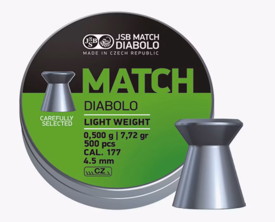 JSB - Green Match Diabolo - Pistol 4,49mm - 0,475g - 500st