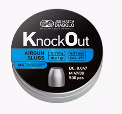 JSB - KO Slugs MKIII - 4,51mm - 0,650g - 500st