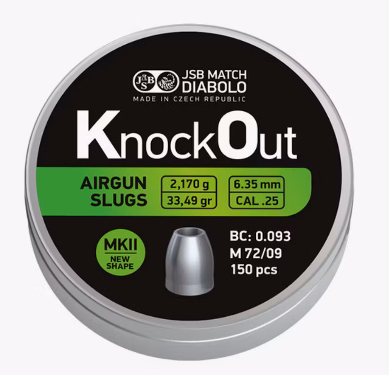 JSB - KO Slugs - 6,35mm - 2,170g - 150st