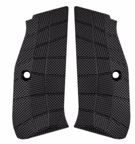 LokGrips - CZ Shadow 2 - Palm Swell Brass Gridlok Agressive - Hollow - Svart