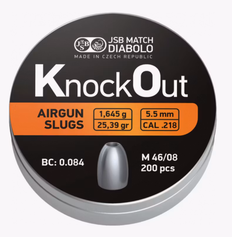 JSB - KO Slugs - 5,52mm - 1,645g - 200st