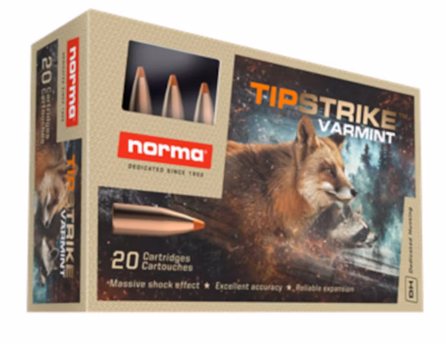 Norma - .222 Rem - Tipstrike varmint - 3,6g / 55gr - 20/ask