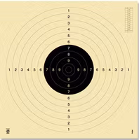 Pistol 25/50 m and smallbore rifle 100 m target 3100 (unnumbered) - 55X53 cm