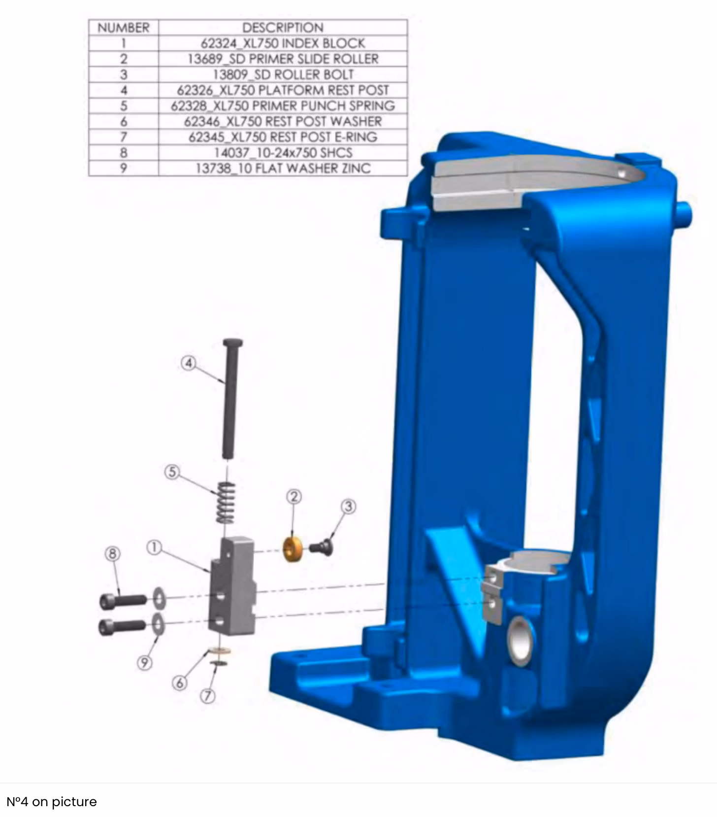 Dillon - Platform Rest Post for Dillon XL750 - #62326