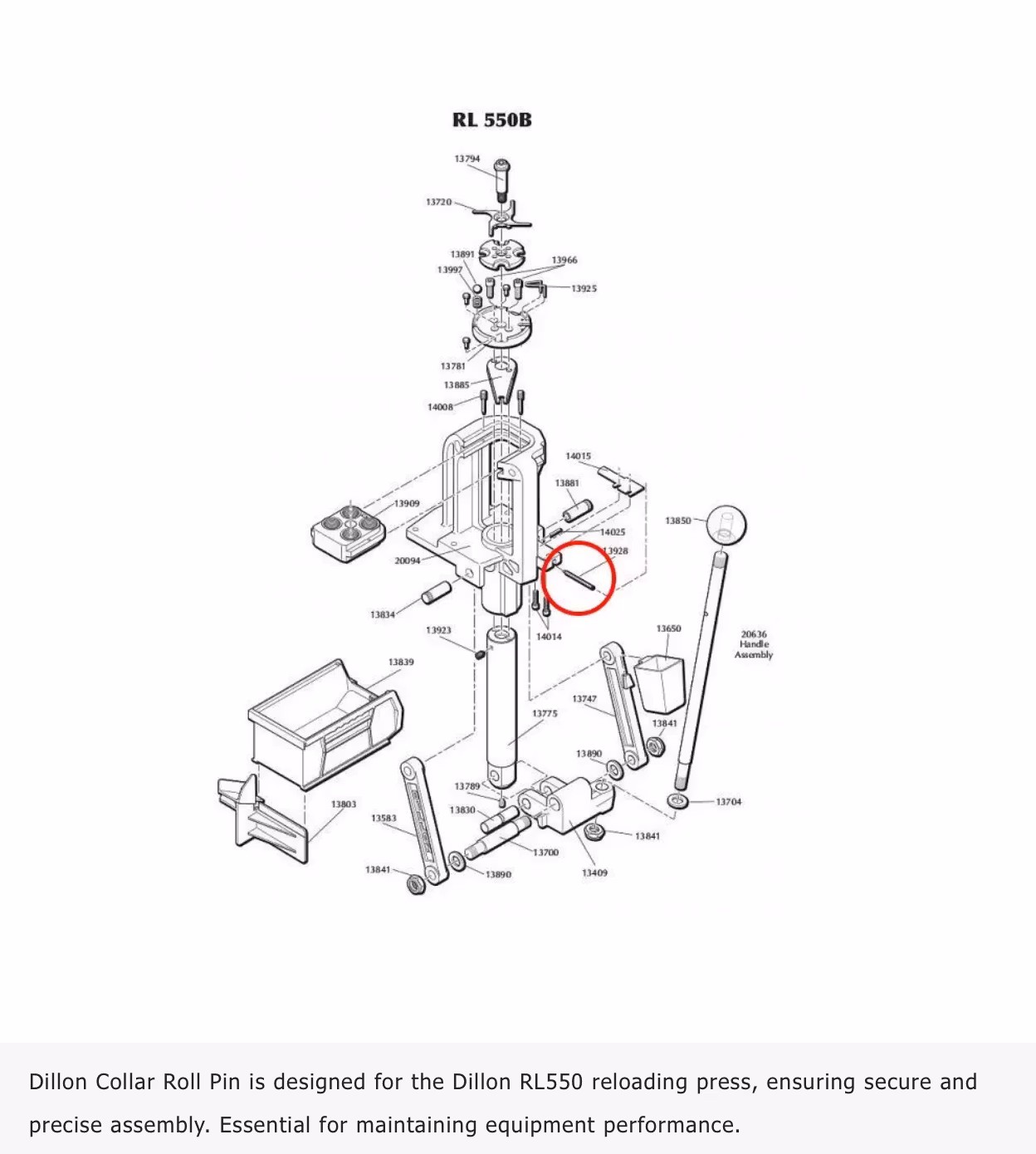 Dillon - Collar Roll Pin for Dillon RL550 - #14025