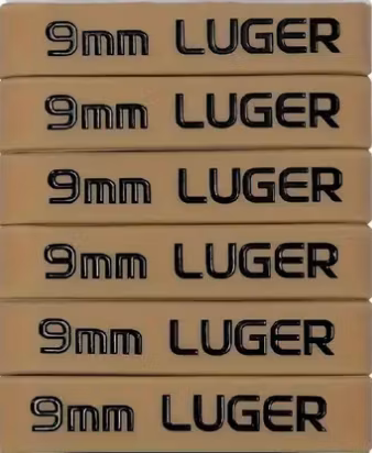 9mm Magasin Markeringsband - Brun - Svart