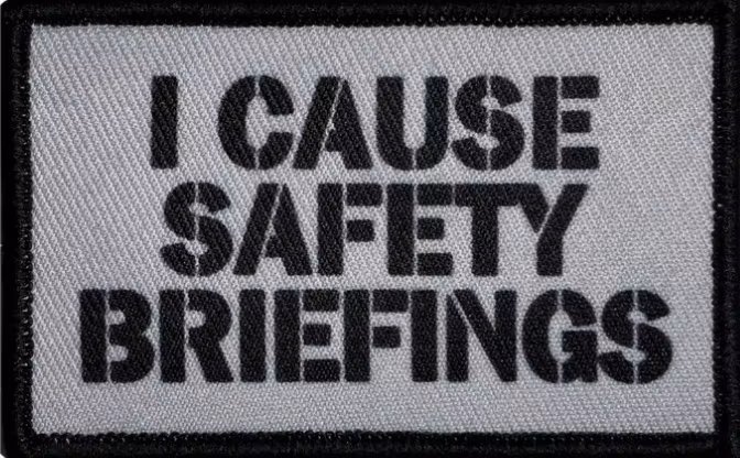 I cause safety briefings - Grå - Patch