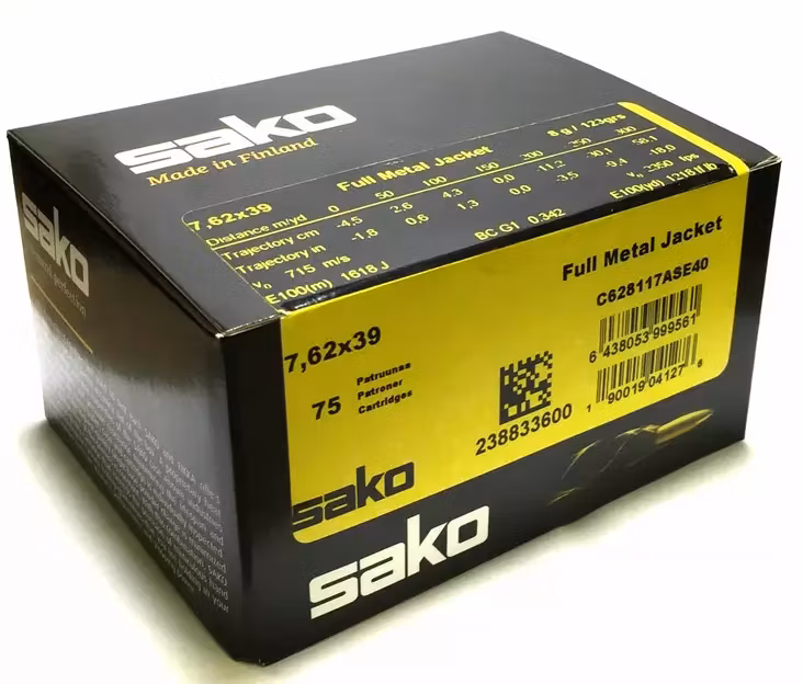 Sako - 7,62x39 - 8g - FMJ Speedhead - 75st