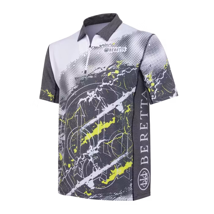 Beretta - Rush Trident Polo - Grey & White