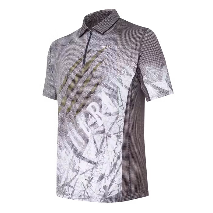 Beretta - Rush Scratch Polo - Black & Green stone