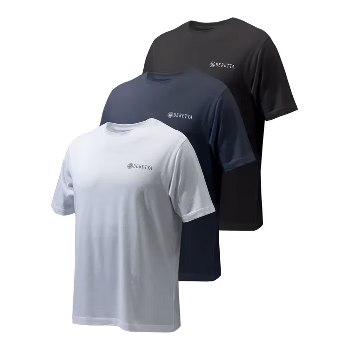 Beretta - Set of 3 Corporate T-Shirts - BlueTotal Eclipse & Black & White