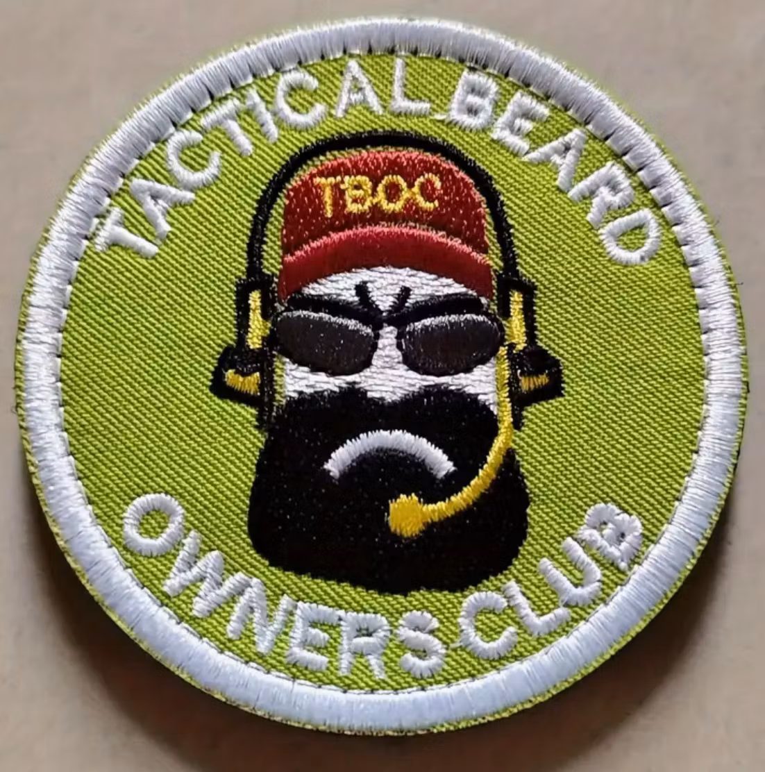 Tactical Beard - Green with Black beard - Patch