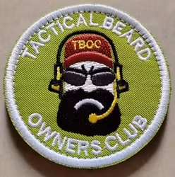 Tactical Beard - Green with Black beard - Patch