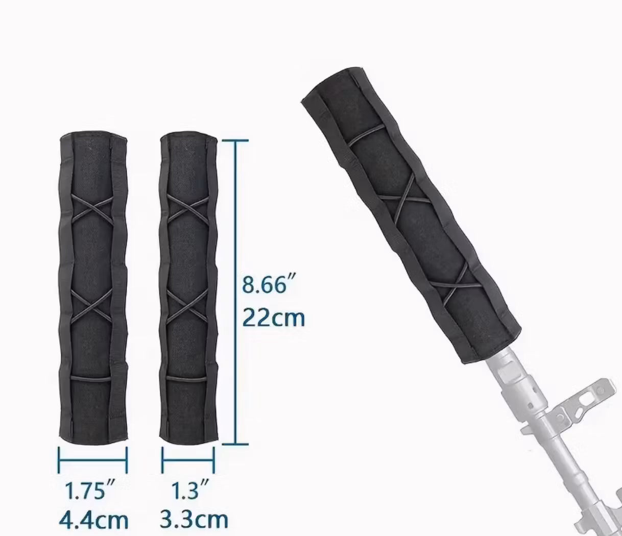 Ljuddämparskydd med Molle-system - Svart