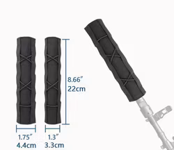 Ljuddämparskydd med Molle-system - Svart