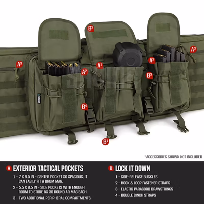 Savior Equipment - American Classic 46" Double Rifle Case - Grön