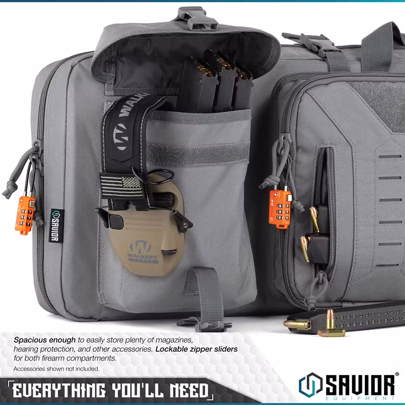 Savior Equipment - Urban Warfare 55" Double Rifle Case - Grå