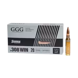 GGG - Ammo .308 Win - 175gr - HPBT Sierra Matchking - 20/Box