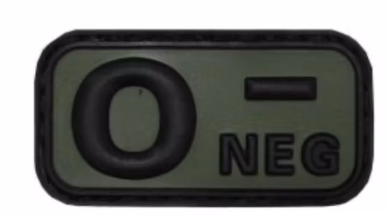 Blodgrupp O- Neg - PVC