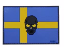 Sweden flag skull - PVC