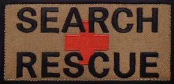 Search Rescue - Brown - Patch