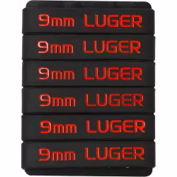 9mm Magasin Markeringsband - Svart - Röd