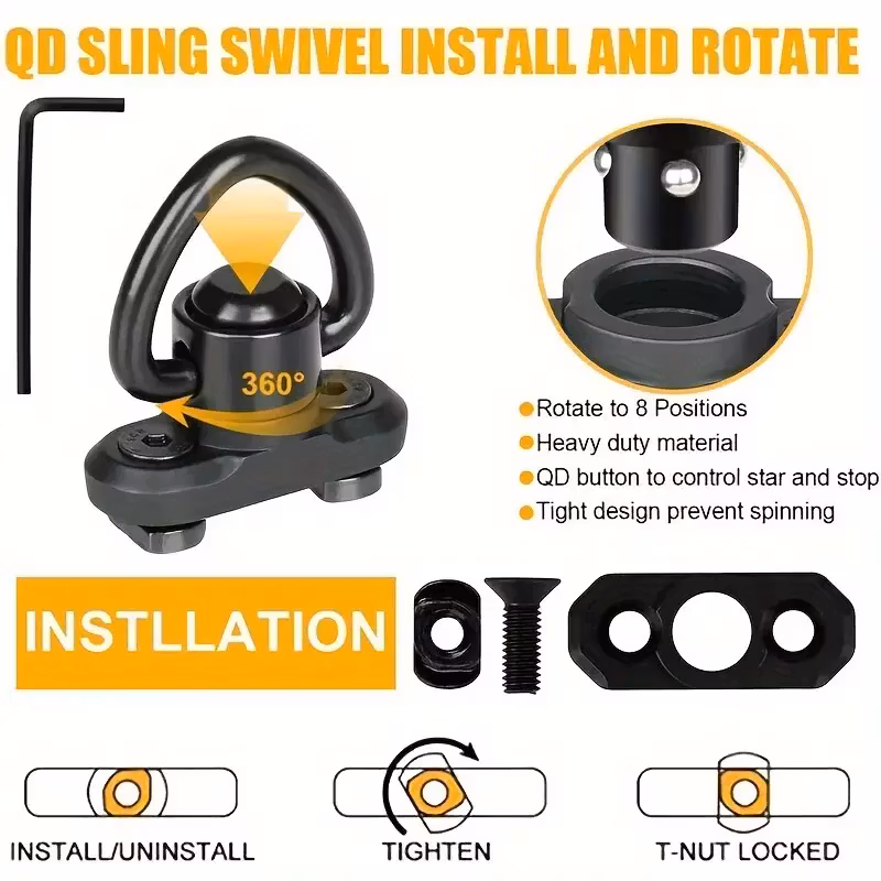 Swivel with  M-lok - QD Mount