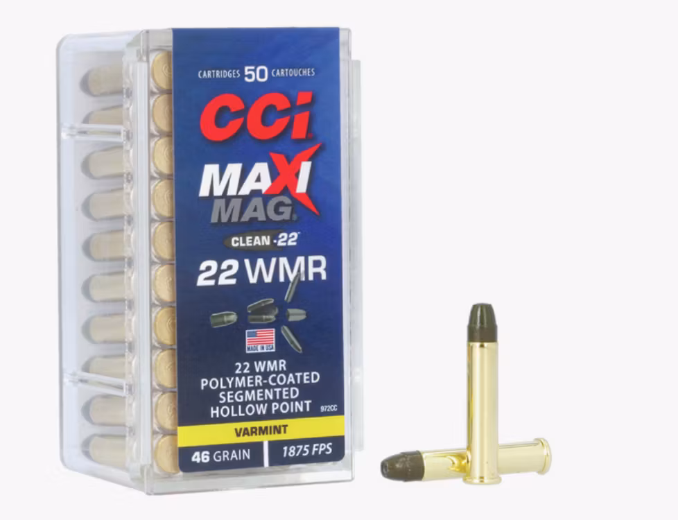 CCI - Rimfire Ammunition - 22 WMR - Maxi-Mag - SHP - 50/Box