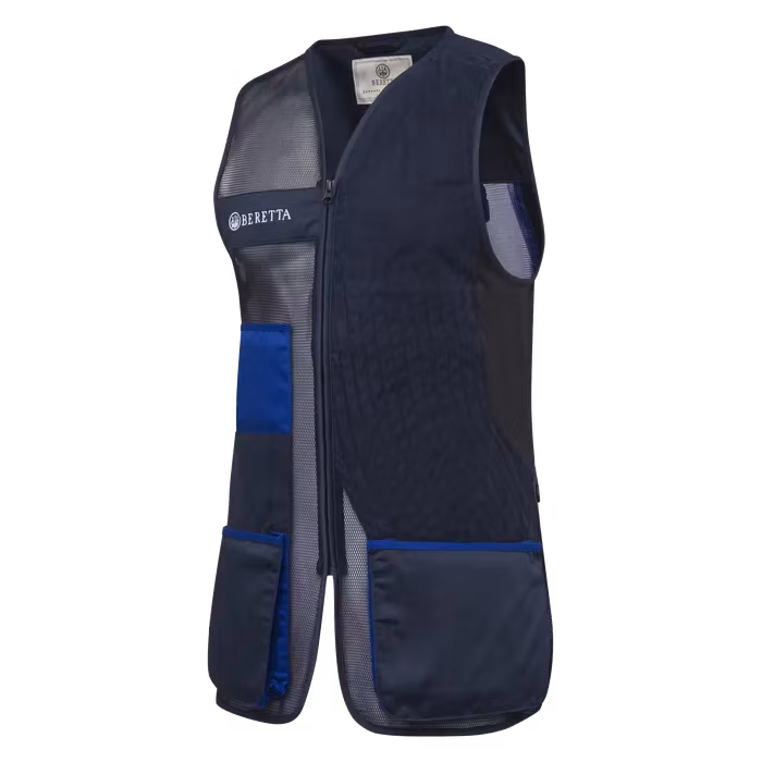 Beretta - Uniform Pro 20.20 Cotton Vest for left-handed -  Blue Total Eclipse & Blue Royal