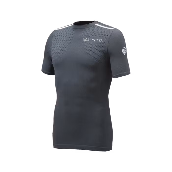 Beretta - Flash Seamless Underwear Short Sleeves - Ebony & White