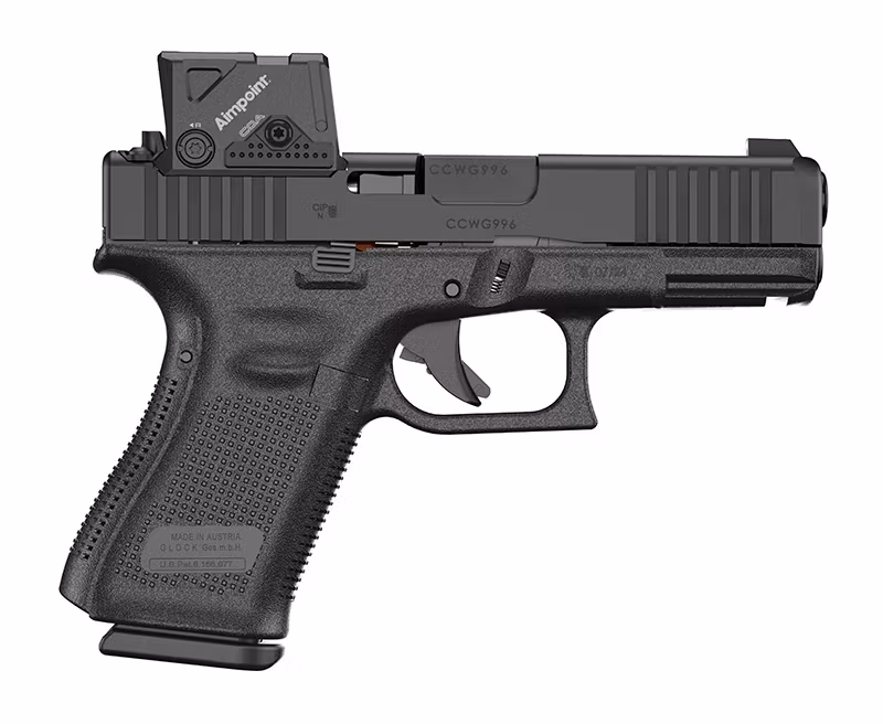Glock 19 Gen5 FS – 9mm pistol med Aimpoint COA rödpunktsikte och A-CUT fräsning