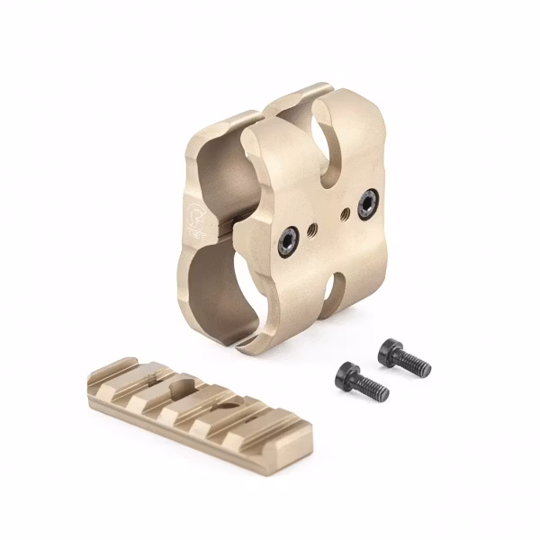 Toni System - Tactical barrel clamp + 1 picatinny rail - Sand