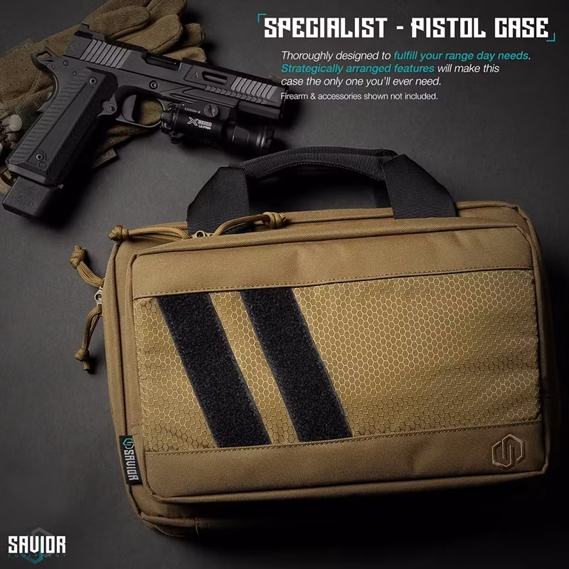 Savior Equipment - Specialist Double Pistol Case - Brun
