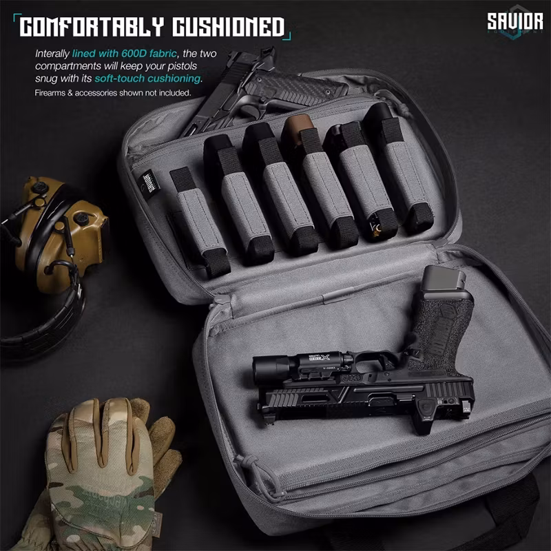 Savior Equipment - Specialist Double Pistol Case - Grå