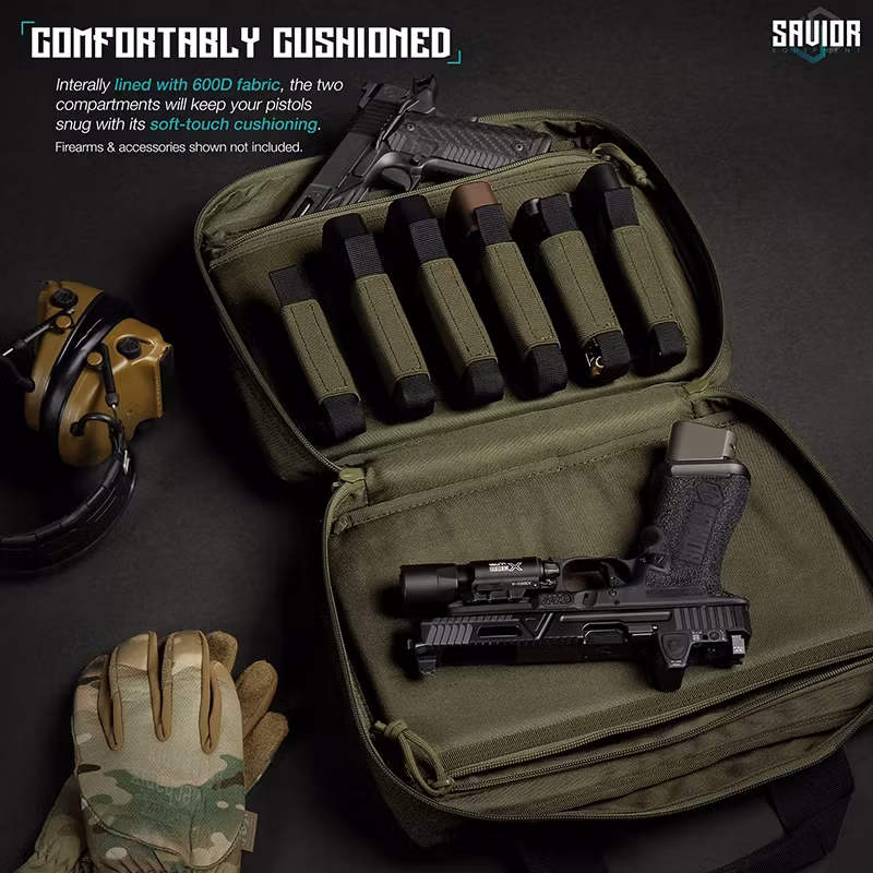 Savior Equipment - Specialist Double Pistol Case - Grön