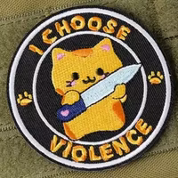 I choose violence - Cat - Yellow - Patch