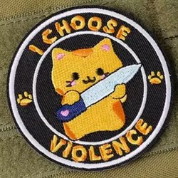 I choose violence - Cat - Yellow - Patch