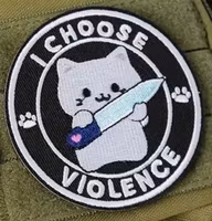 I choose violence - Cat - Svart - Patch