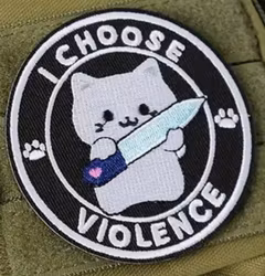 I choose violence - Cat - Svart - Patch