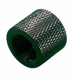 Barrels End - Aluminum 1/2x28 Threaded Protector Nut - Svart