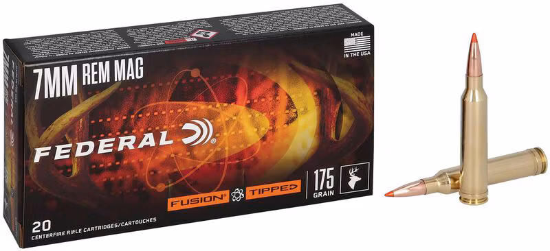 Federal - Fusion Tipped Ammo - 7mm Rem Mag - 175gr - 20/Box