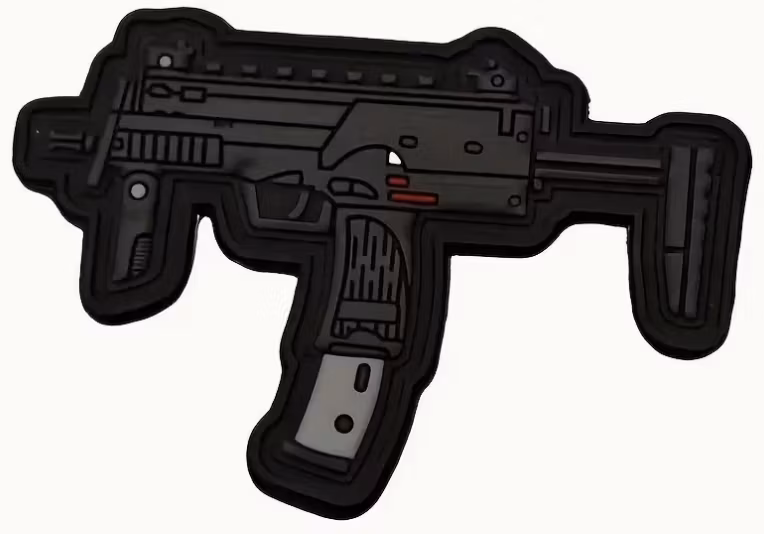 Vapen - Maskingevär - PVC - Patch