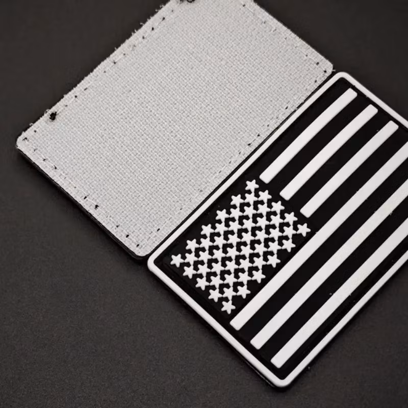 Usa Flagga - Svart - PVC - Patch