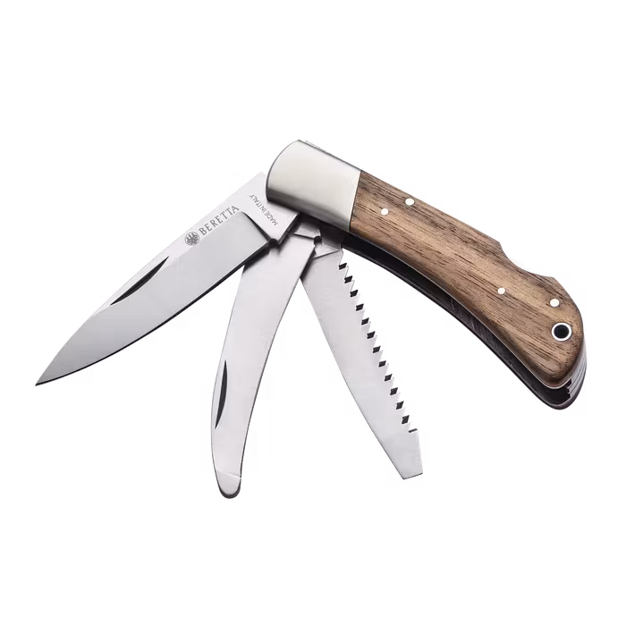 Beretta - Duiker Three Blade Knife - Brown & Orange