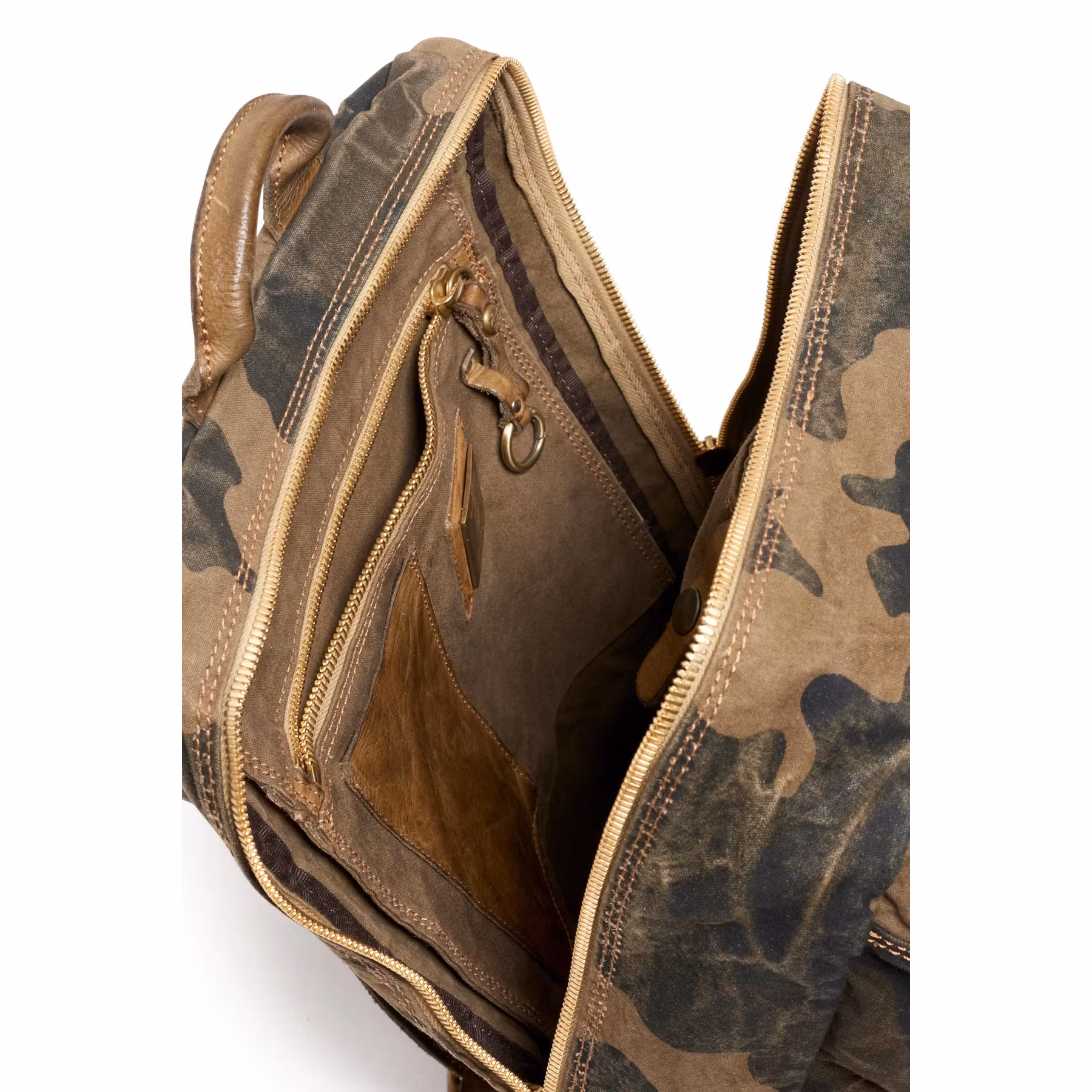 Beretta - Washed Canvas & leather Laptop Backpack - Military Camo