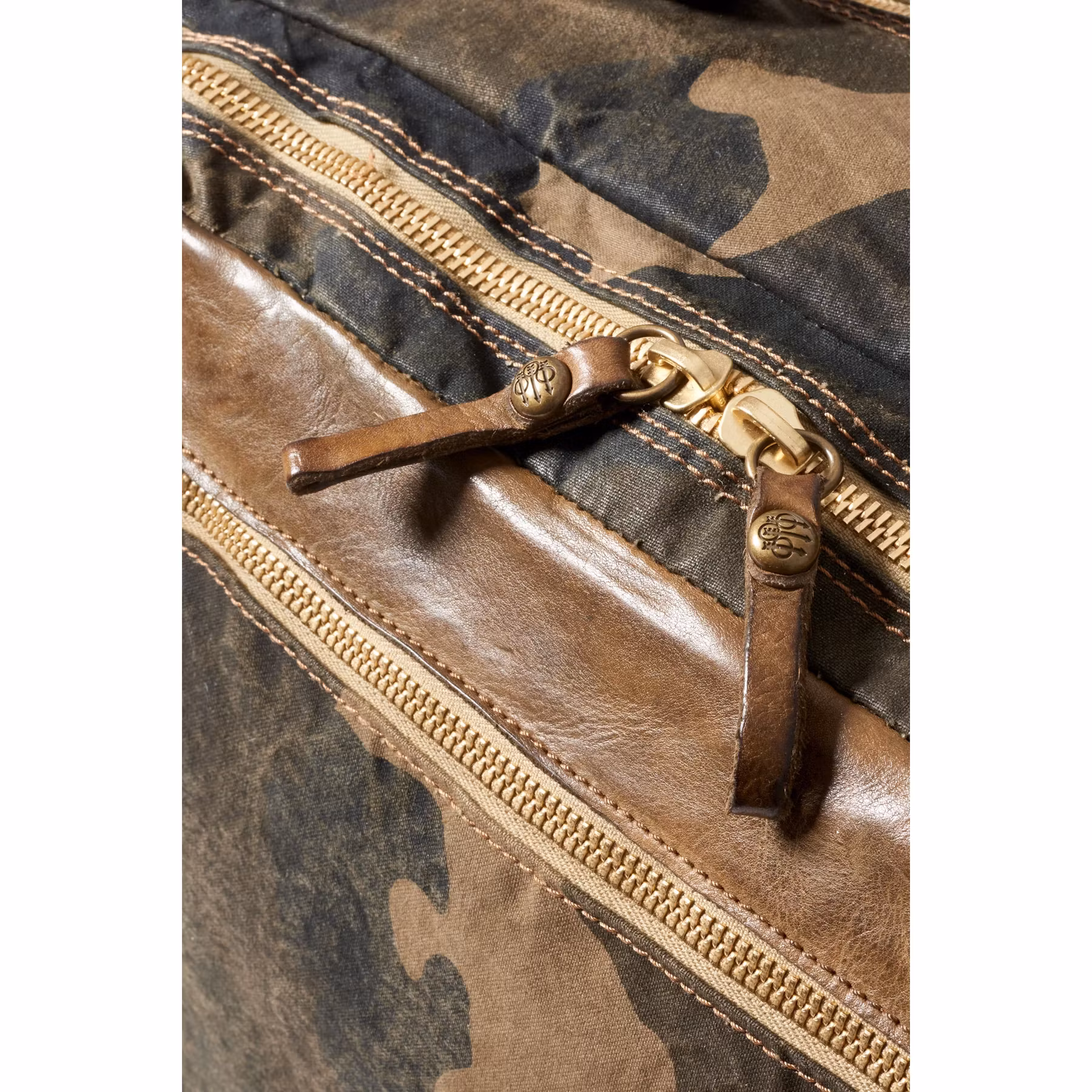 Beretta - Washed Canvas & leather Laptop Backpack - Military Camo