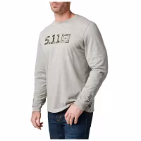 5.11 - Camo Logo Fill Long Sleeve Tee - Heather Gray (016)