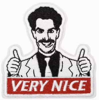 Borat - Very nice - Vit - Patch