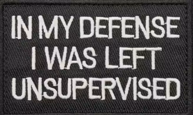 In my defense I was left unsupervised - Svart - Patch